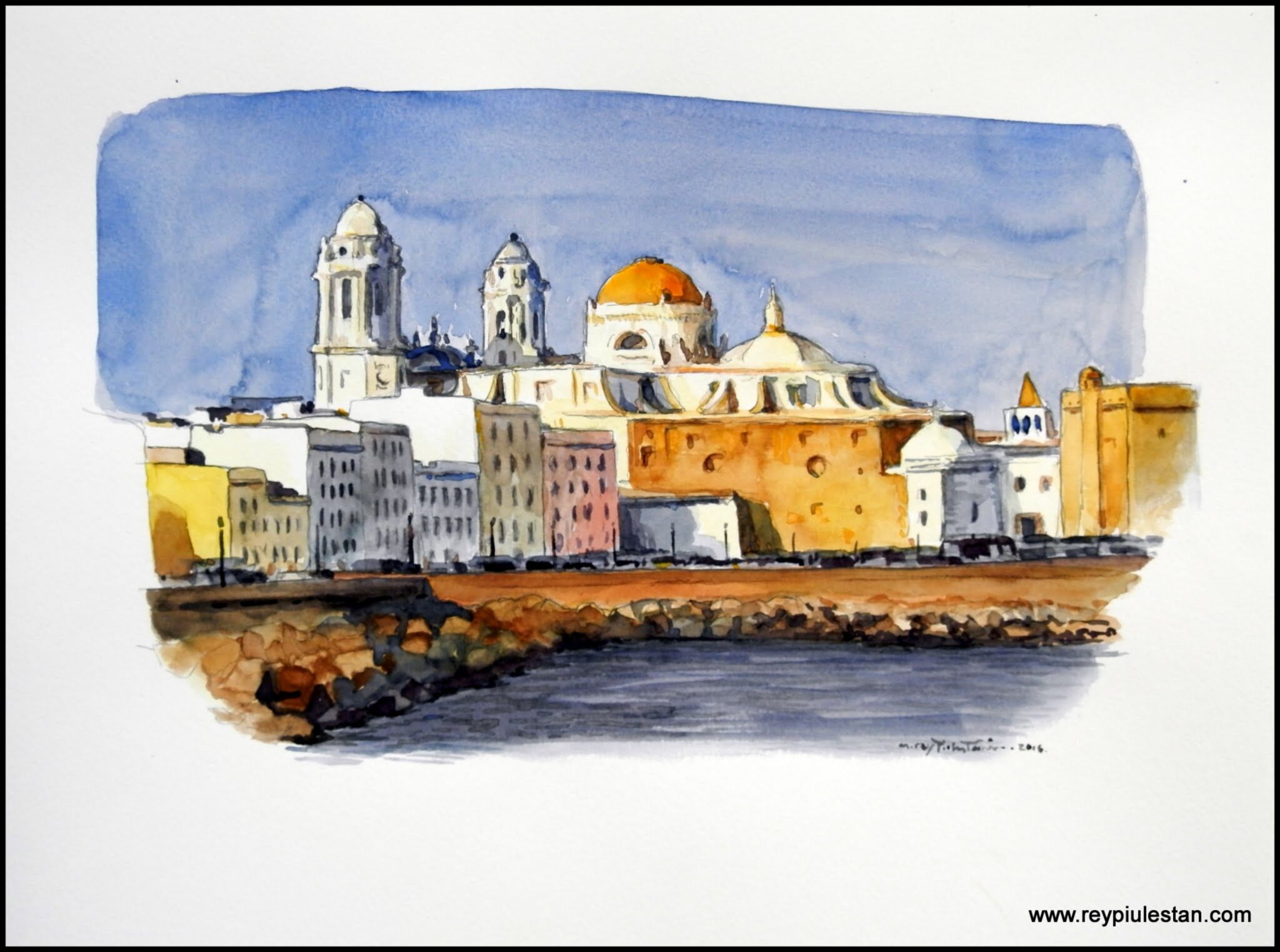Catedral en el campo del Sur - Taza blanca brillante - Imagen 4