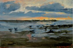 Obra de M. R. Piulestán. Óleo sobrte lienzo.
